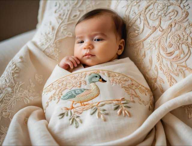 swaddle blanket embroidery