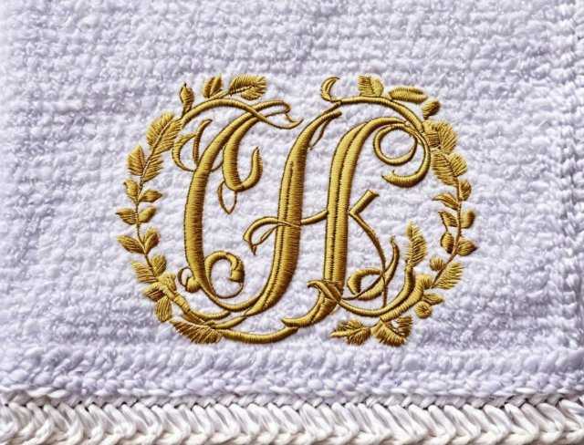 travel towel embroidery