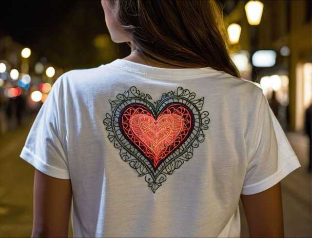 tshirt with glow in the dark embroidery thread