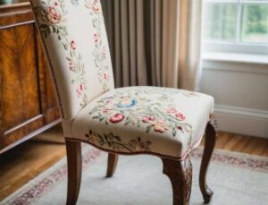 embroidered upholstery