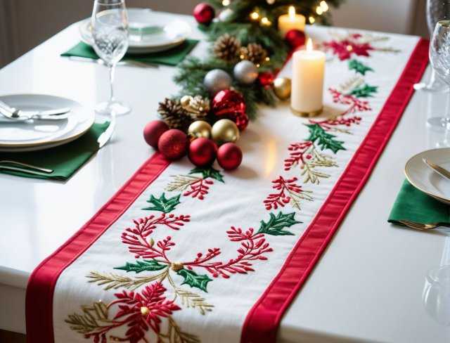 holiday decor christmas table runner