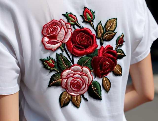 split embroidery shirt