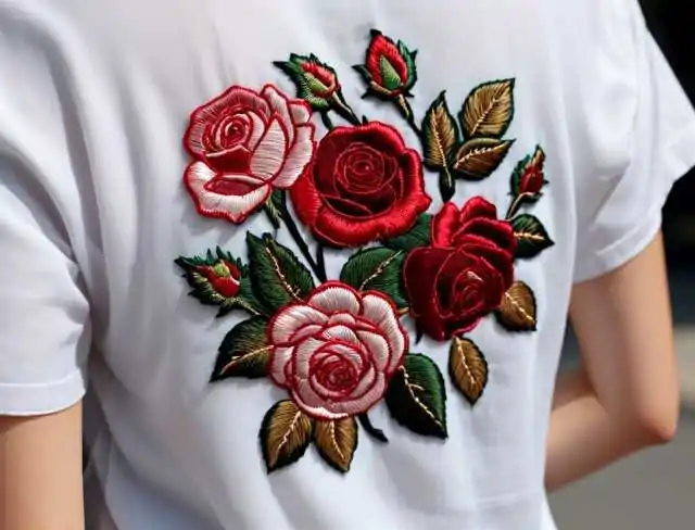 split embroidery shirt