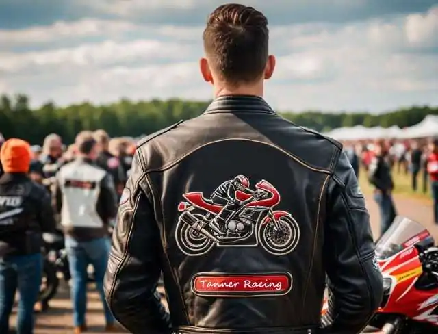 leather jacket with uv resistant thread