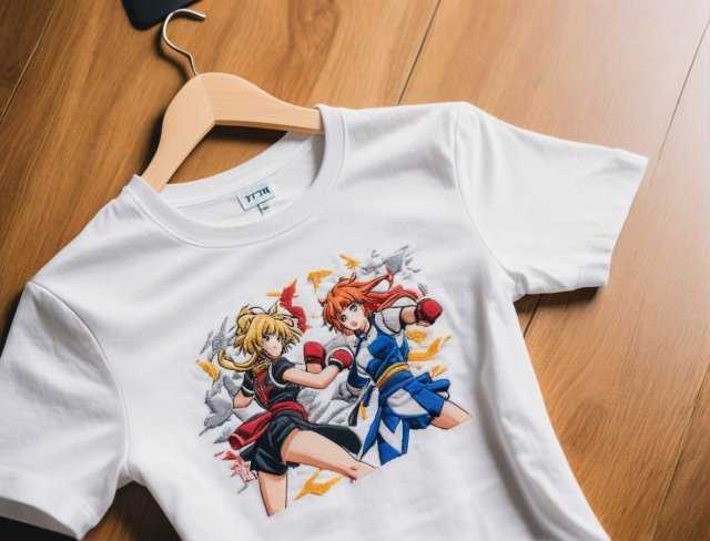 anime tshirt layer embroidery