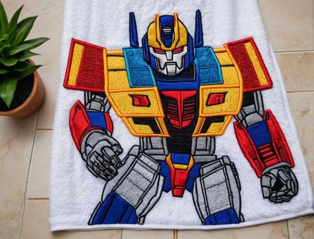 bath towel layer embroidery