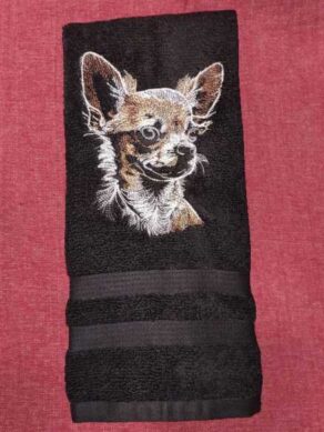 chihuahua bath hand towel