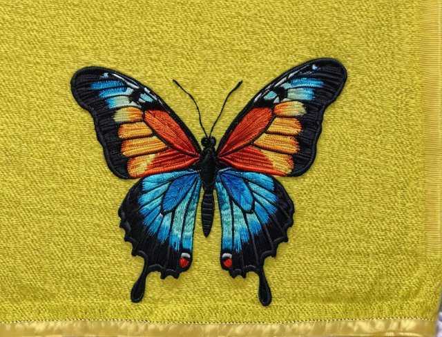 hand towel satin stitch embroidery