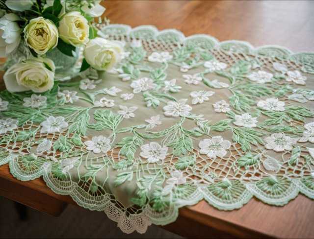 lace sheer fabric embroidery