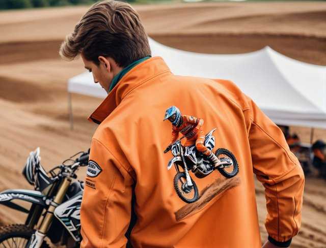 motocross soft shell jacket embroidery