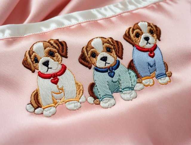 pants satin stitch embroidery