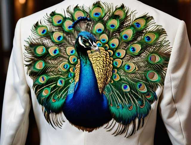 peacock feather embroidery