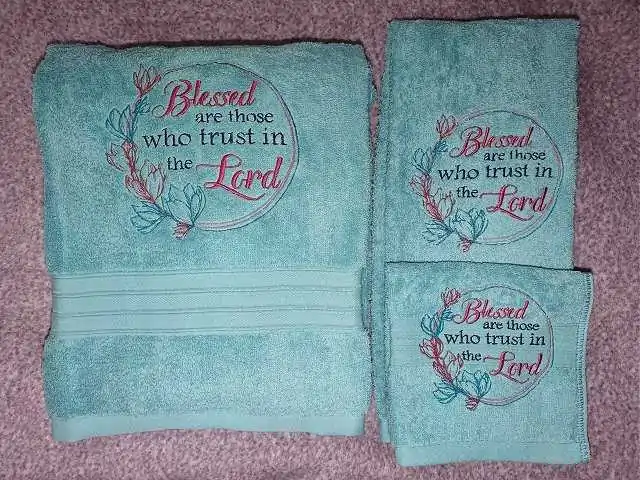 Blessed Are Those Who Trust In The Lord Towel Set