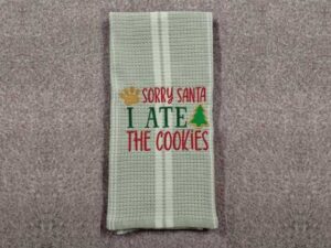 Charity Towel - Sorry Santa I Ate The Cookies Kitchen Towel