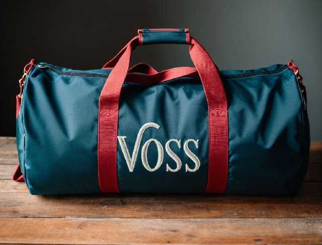 duffle bag embroidered letters