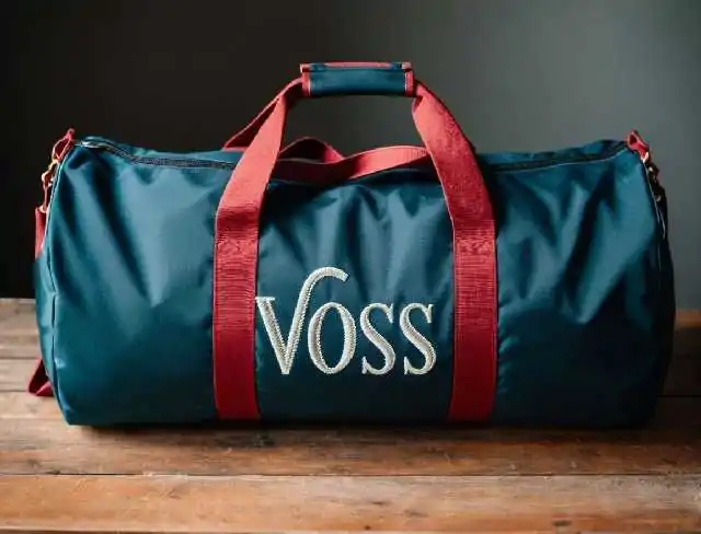 duffle bag embroidered letters