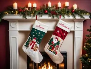 embroidered christmas stockings