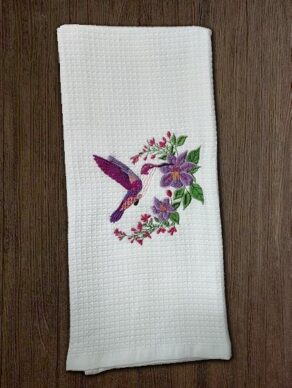 Hummingbird with Flowers