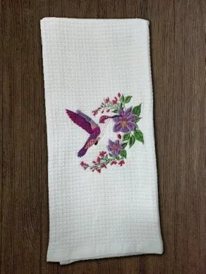 Hummingbird with Flowers