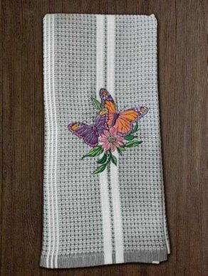 Multicolored Butterflies Kitchen Towel