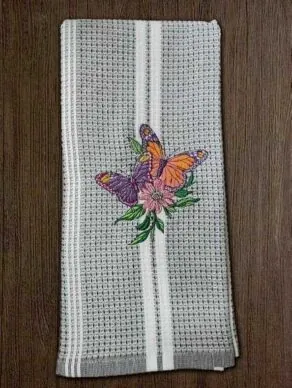 Multicolored Butterflies Kitchen Towel